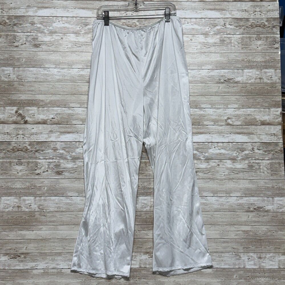 Vtg Cabernet Pettipants Slip Bloomers Nylon White Lace Medium 80s 90s